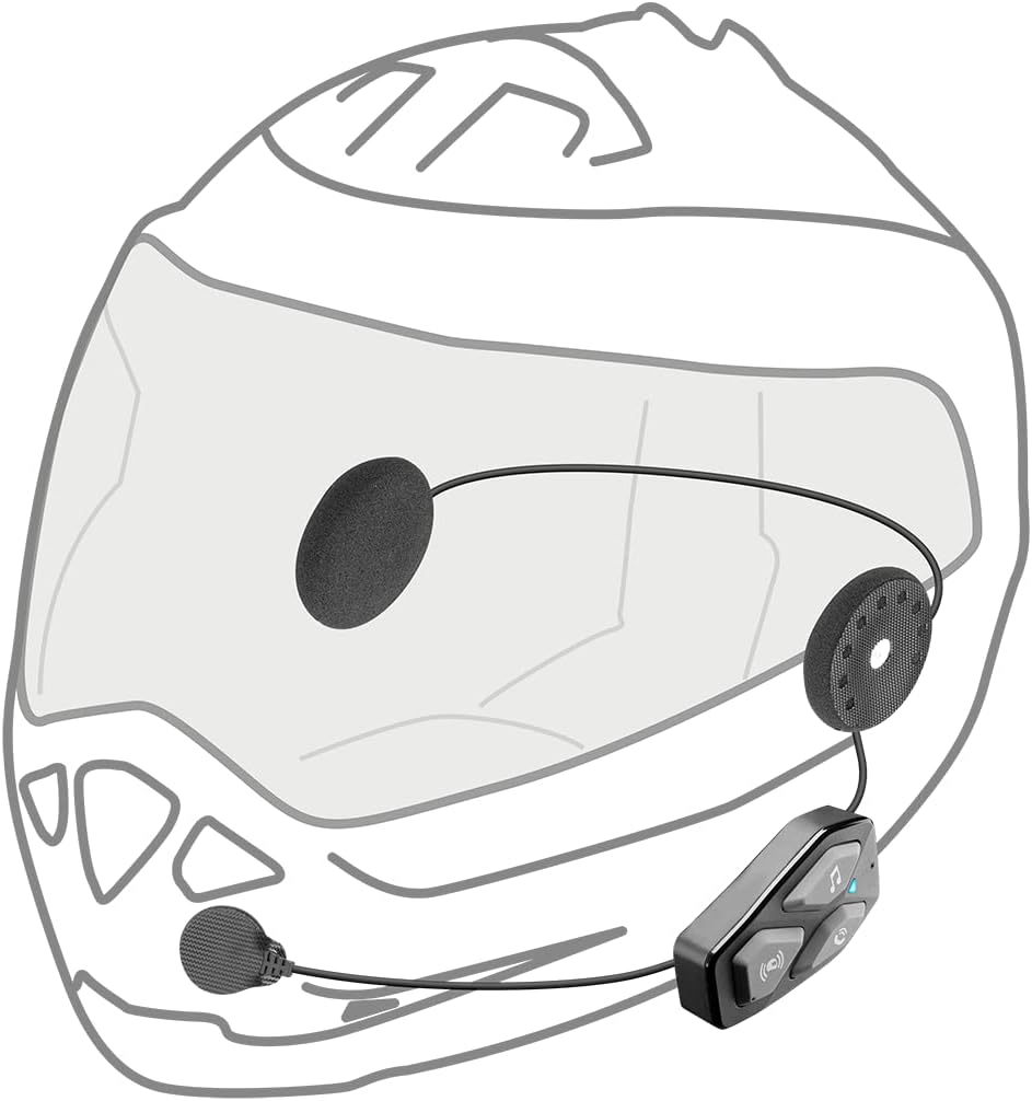 Interphone UCOM3 Twin Pack Bluetooth 5.1 Motorcycle Helmet Intercom 32Mm Headphone Motorcycle Use Distance 500M Autono image number 5