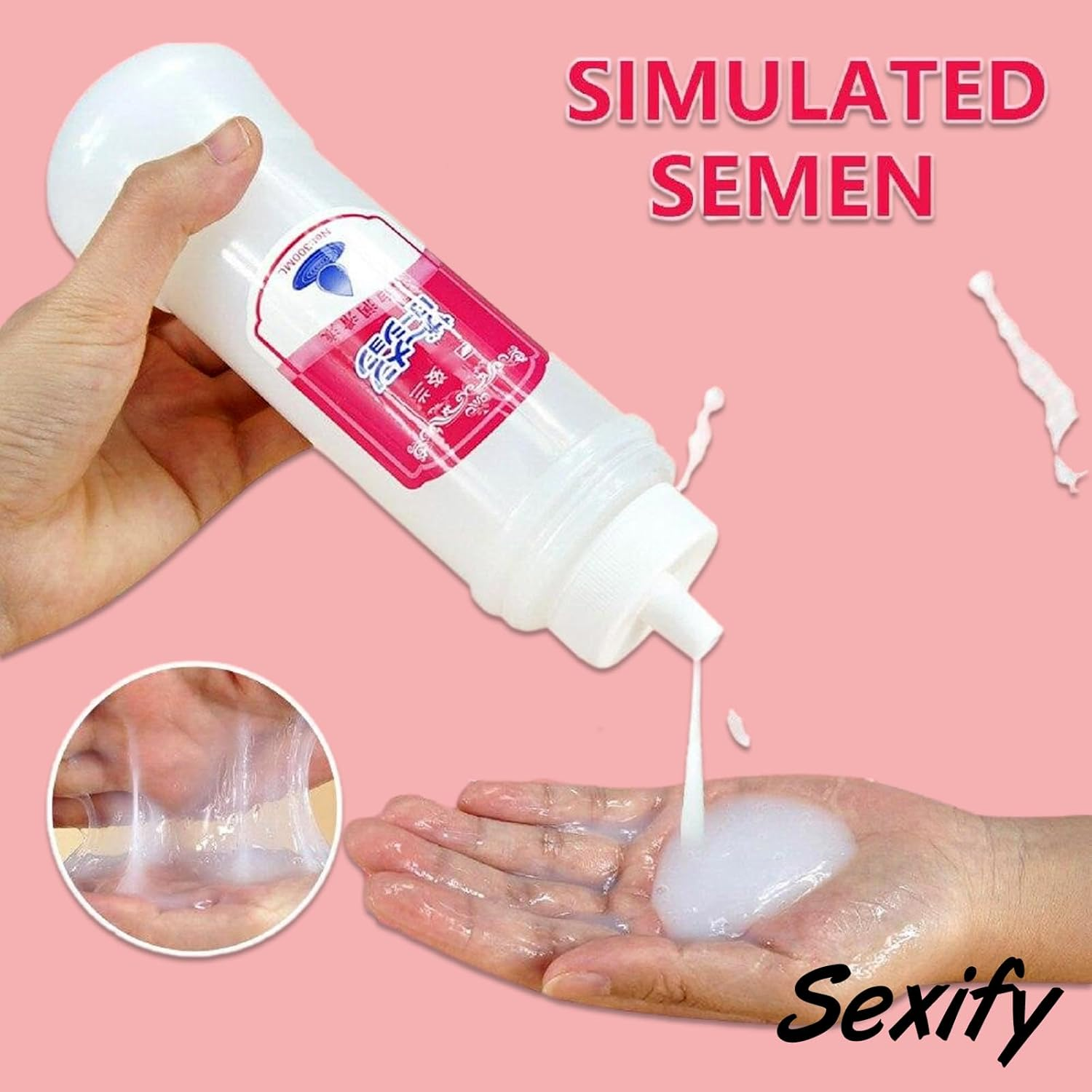 Cum Lube, Supper Slippery Sex Lube Water-Based Personal White Jizz Lubricant, Creamy Stringy White Lube Unscented, Women & Men & Couples (300Ml) image number 4
