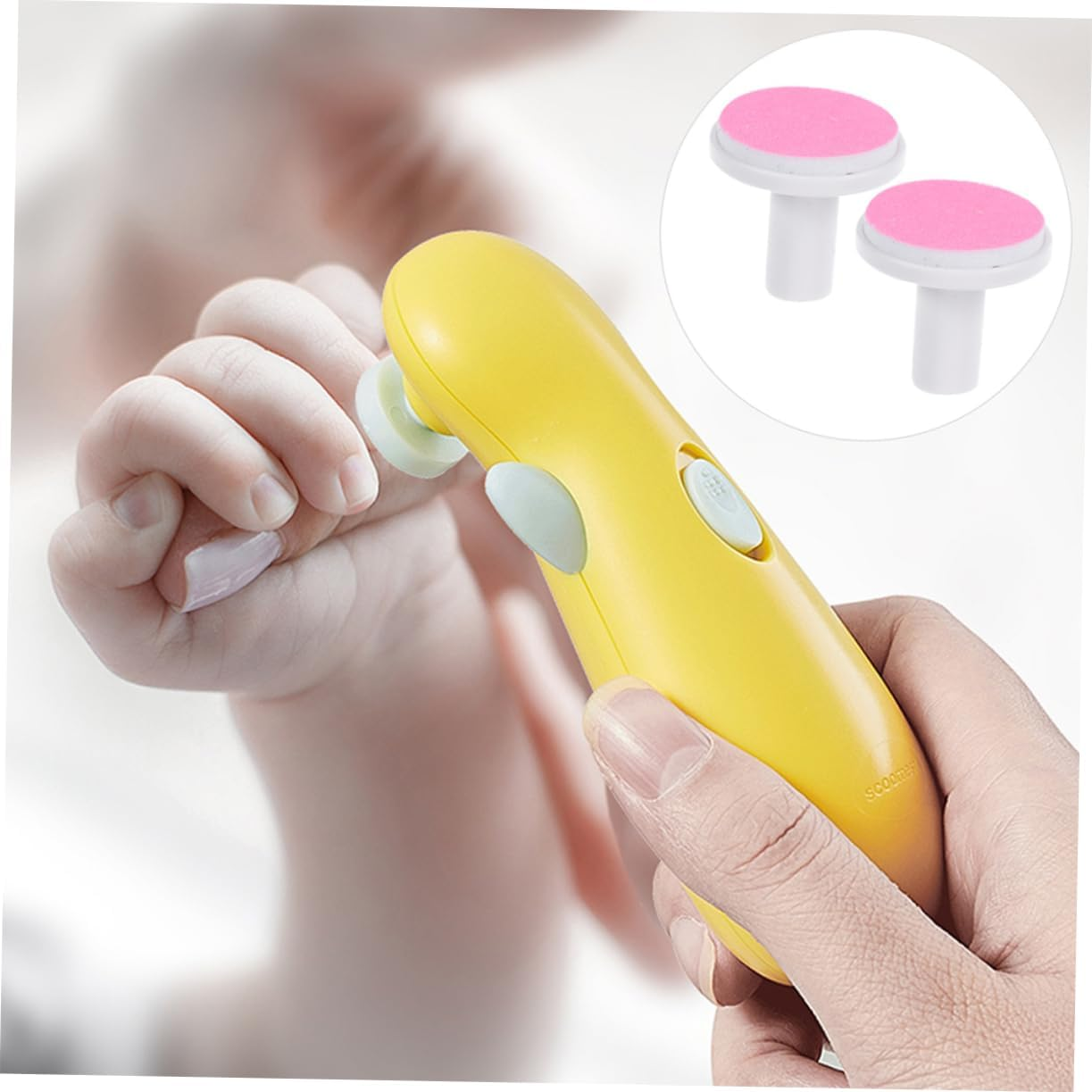 CANIGHT 24Pcs Electric Nail File Trimmer Replacement Heads Adult Nail Grinding Heads image number 1