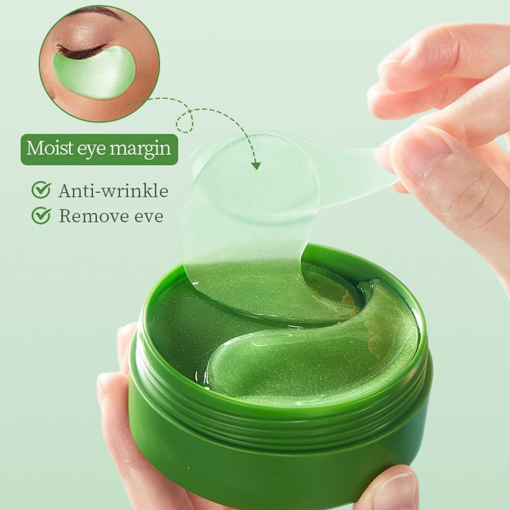 Under Eye Gel Patches, Eyes Collagen Masks with Aloe Vera Ingredients, Hydrating and Effective Anti-Wrinkle Patches for Dark Circles & Puffiness, 60 Pcs image number 4