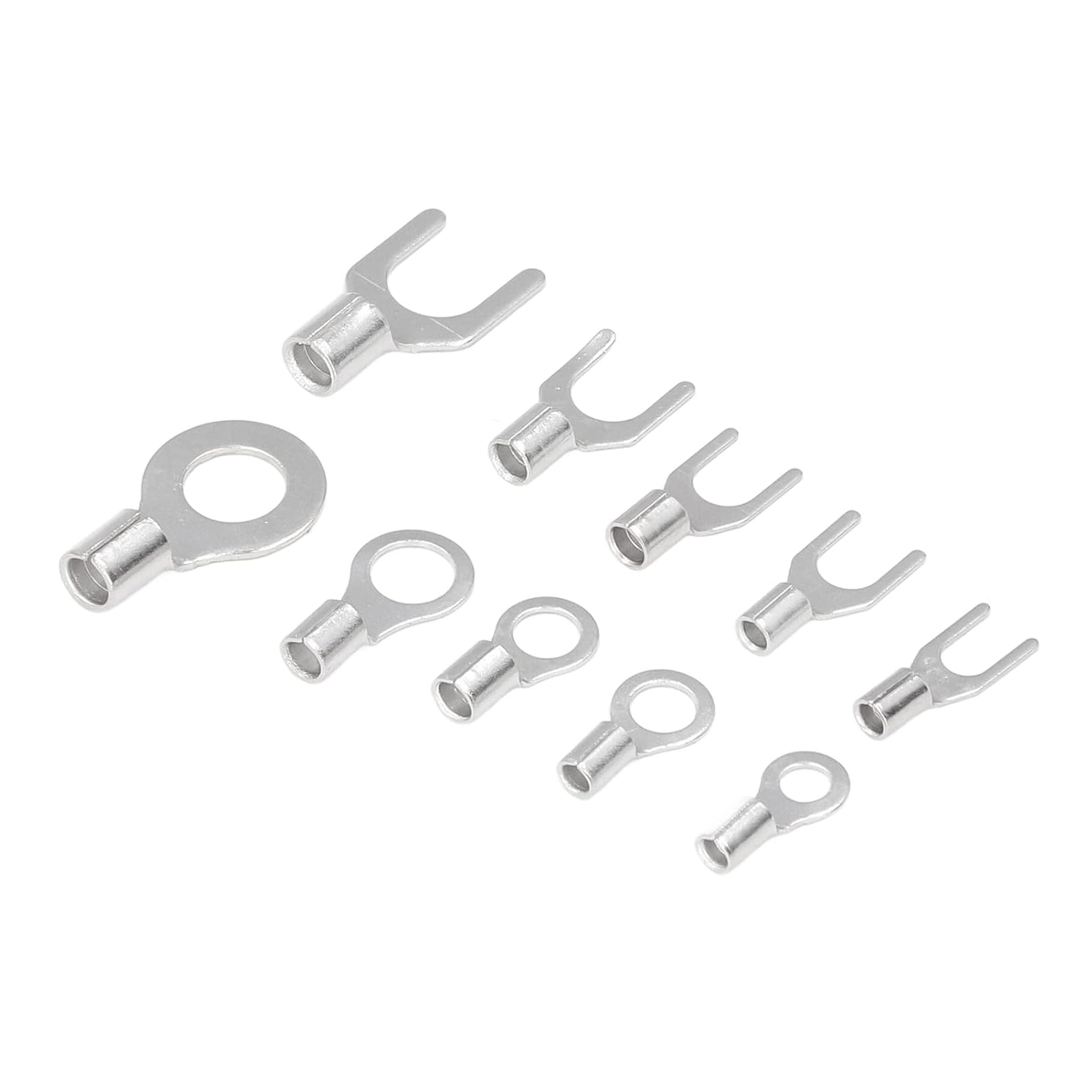 Heavy Duty Copper Fork Terminal Kit, Tinned Wide Ferrule Design for Household Appliances, Automobiles, Cabinets image number 2