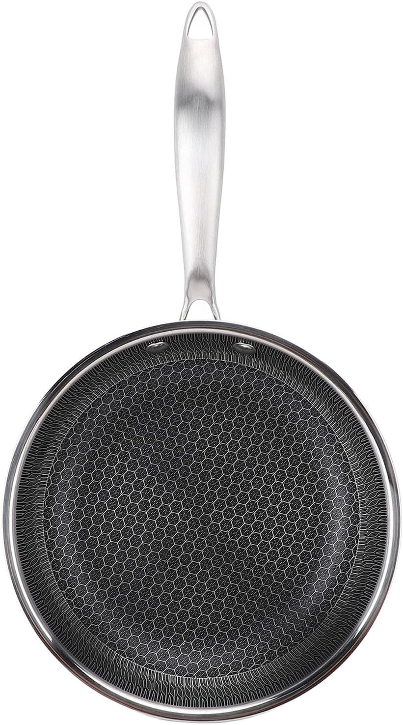 Nonstick Stainless Steel Frying Pan - Honeycomb Skillet, Induction & Gas Compatible, Dishwasher Safe, 316 SUS, 2.2Cm Thick (30Cm) image number 3