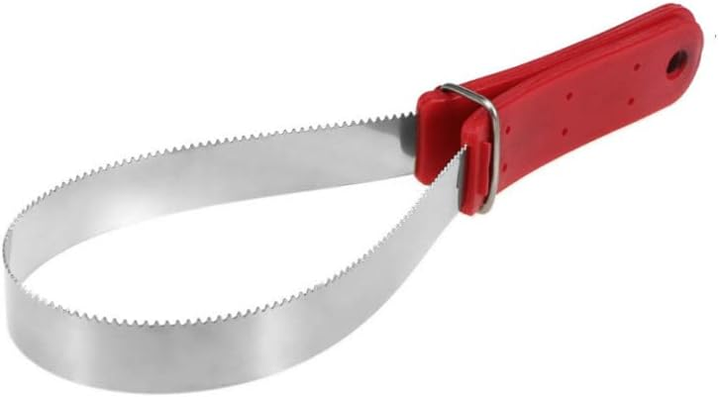 Stainless Steel Animal Equine Sweat Scraper Shedding Blade,Double-Sided Shedding Blade,Horse Sweat Scraper Horse Grooming Brushes Combs Single Metal Shedding Blade（Red）