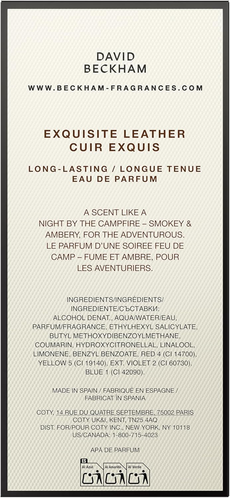 David Beckham Collection Exquisite Leather Eau De Parfum for Men, Fresh and Aromatic, Long Lasting Fragrance, 100Ml (3.3Oz) image number 4