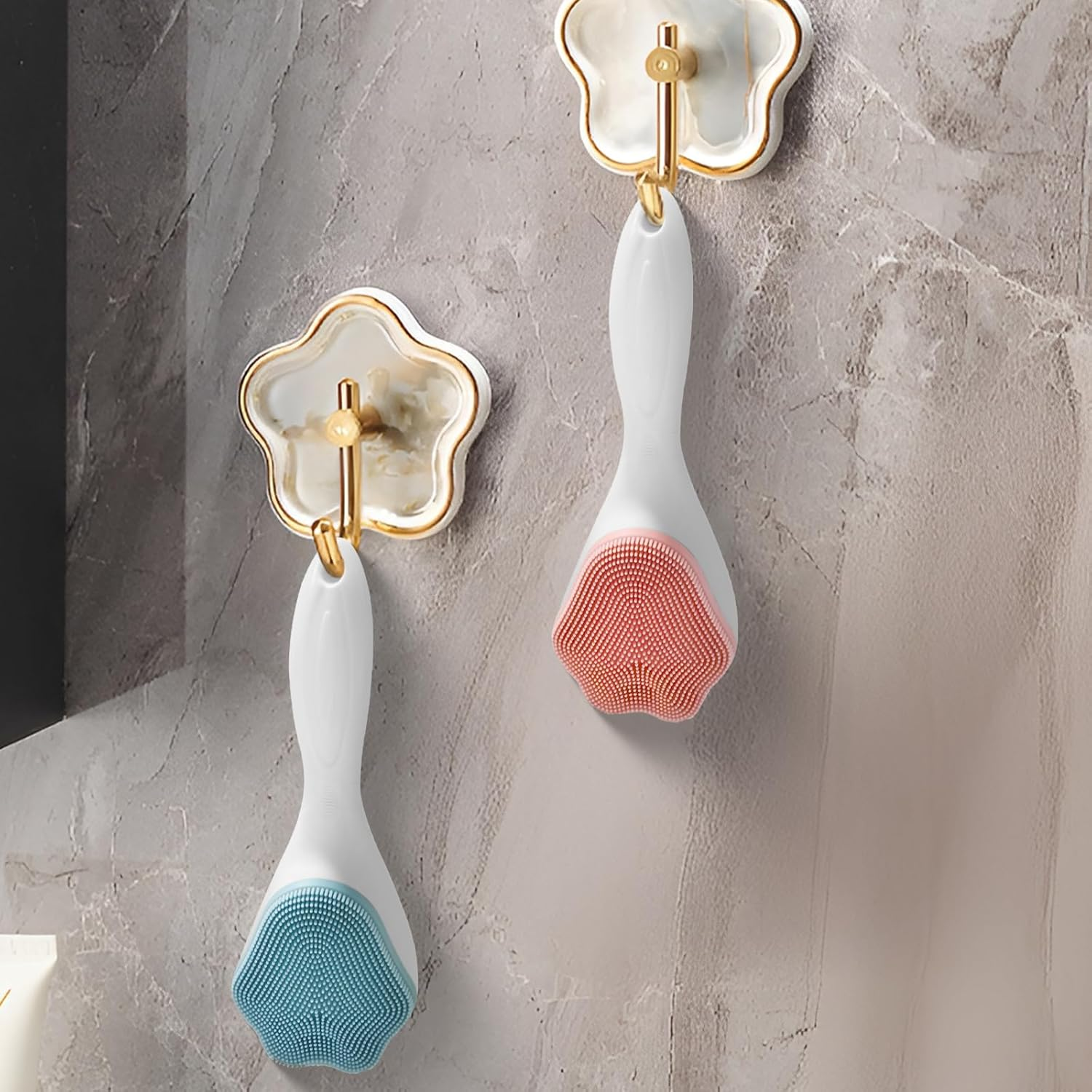 NILLOS Silicone Face Scrubber Brush, 3 PCS Cat Paw Facial Cleaning Brush for Deep Cleaning Silicone Exfoliating Tool(Pink, Blue, Green) image number 4