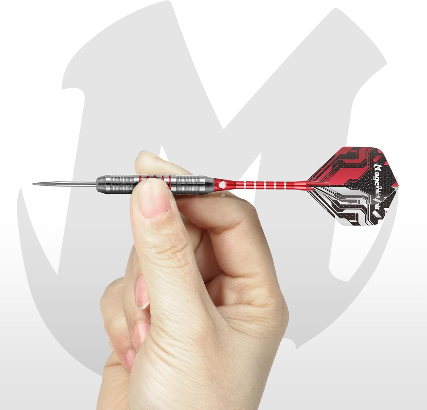 Magerabbit Steel Tip Darts 12Pcs, Metal Darts with 24 Flights+12 Shafts+Dart Tools,Steel Dart for Dartboard image number 6