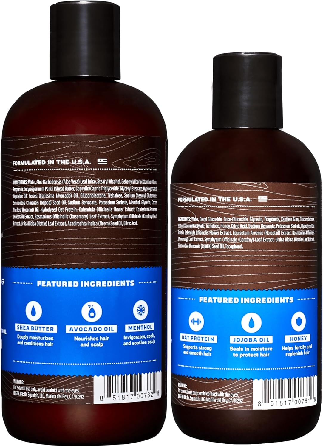 Dr. Squatch Fresh Falls Men'S Shampoo + Conditioner Hair Bundle - Keeps Hair Looking Full, Healthy, Hydrated