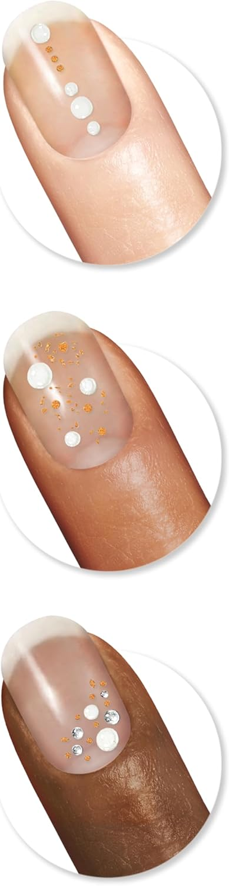 Sally Hansen Salon Effects Nail Accents, Bubbly & Pearls, Nail Art Decals, Easy to Use, No Commitment, Use on Nail Polish or Bare Nails, Mix and Match Styles - Pink image number 2