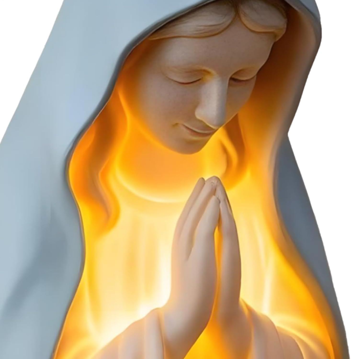 Prayer Night Light | Sacred Virgin Mary Statue Night Light | Soft Eye Protection Desk Accessories for Nursery Reading Corne Dorm Home Hallway Prayer Room Kitchen image number 3
