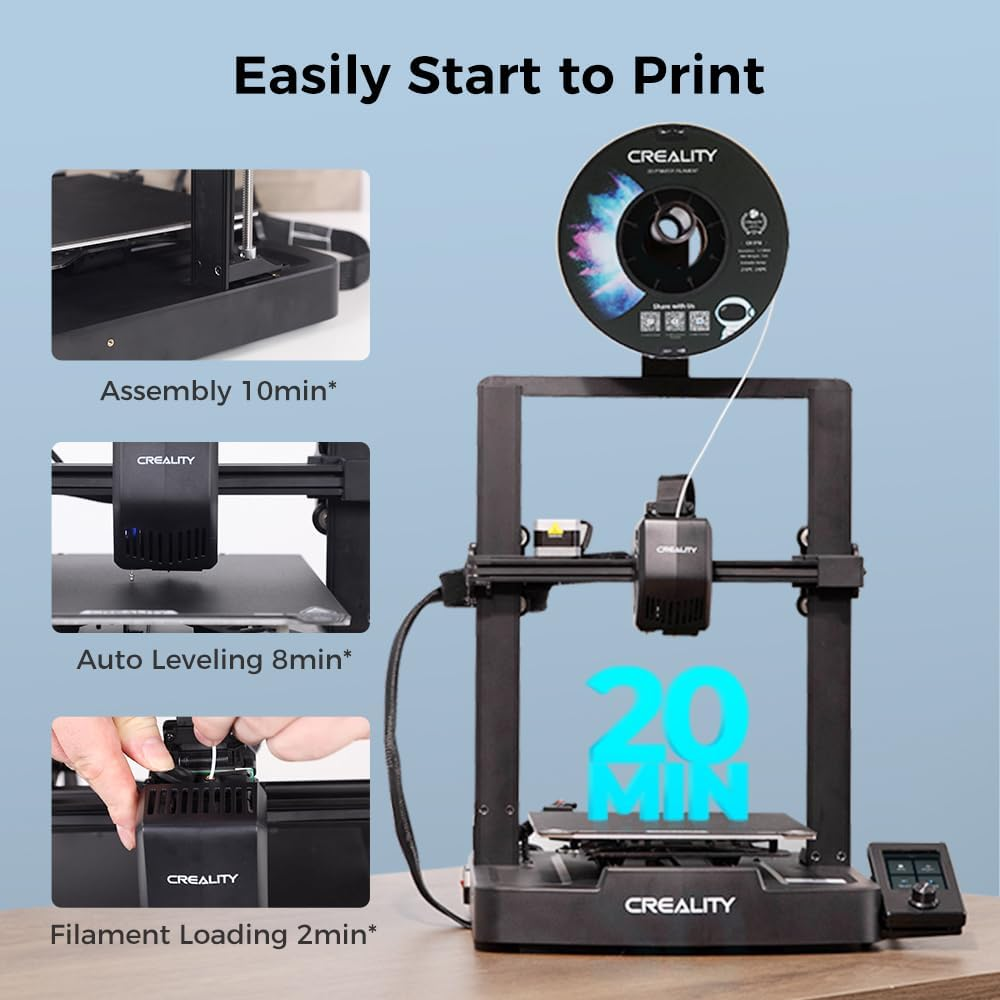 Creality Ender 3 V3 SE 3D Printer, 250Mm/S Printing Speed FDM 3D Printers with CR Touch Auto Leveling, Sprite Direct Extruder Auto-Load Filament Dual Z-Axis Y-Axis, Printing Size 220 * 220 * 250Mm