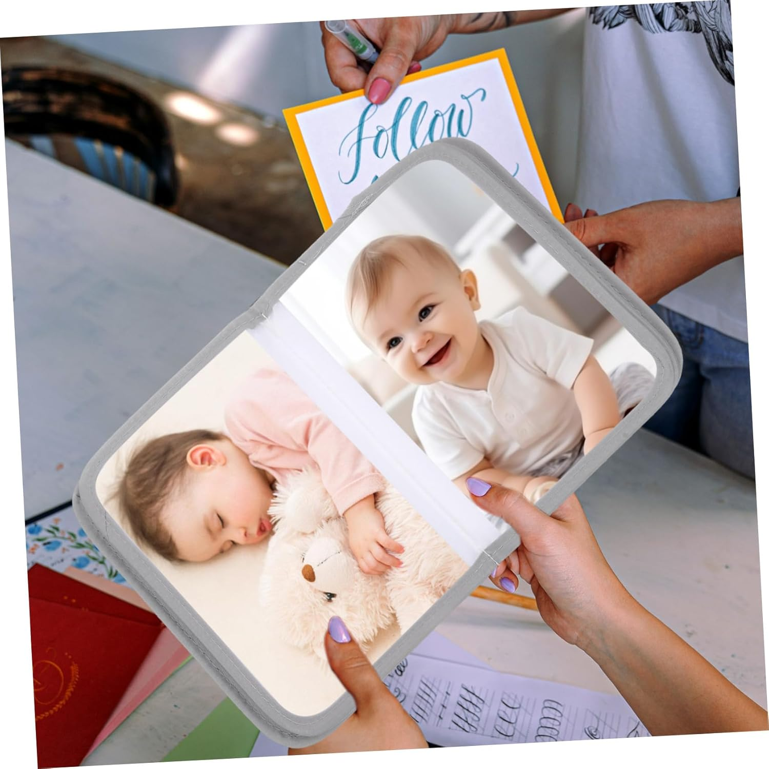 Kisangel Cloth Photo Album Soft Growth Record Book Boy Girl Memory Album for Parent-Boy Girl Photos Newborn Keepsake image number 3
