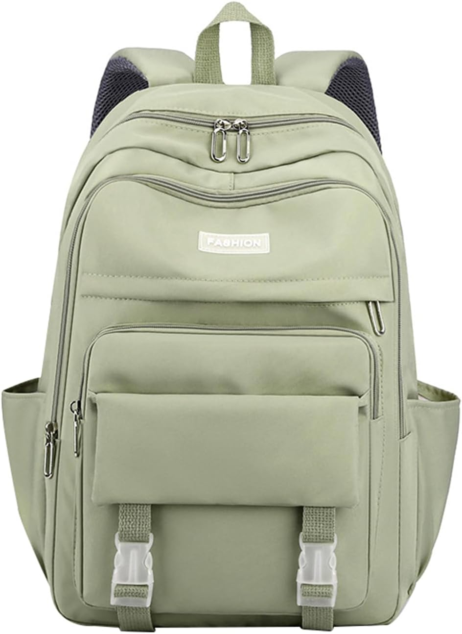 Sellerfun Girls Junior Middle School Backpack Solid Color Casual Daypack Laptop Bag Fit for School Travel Leisure Time