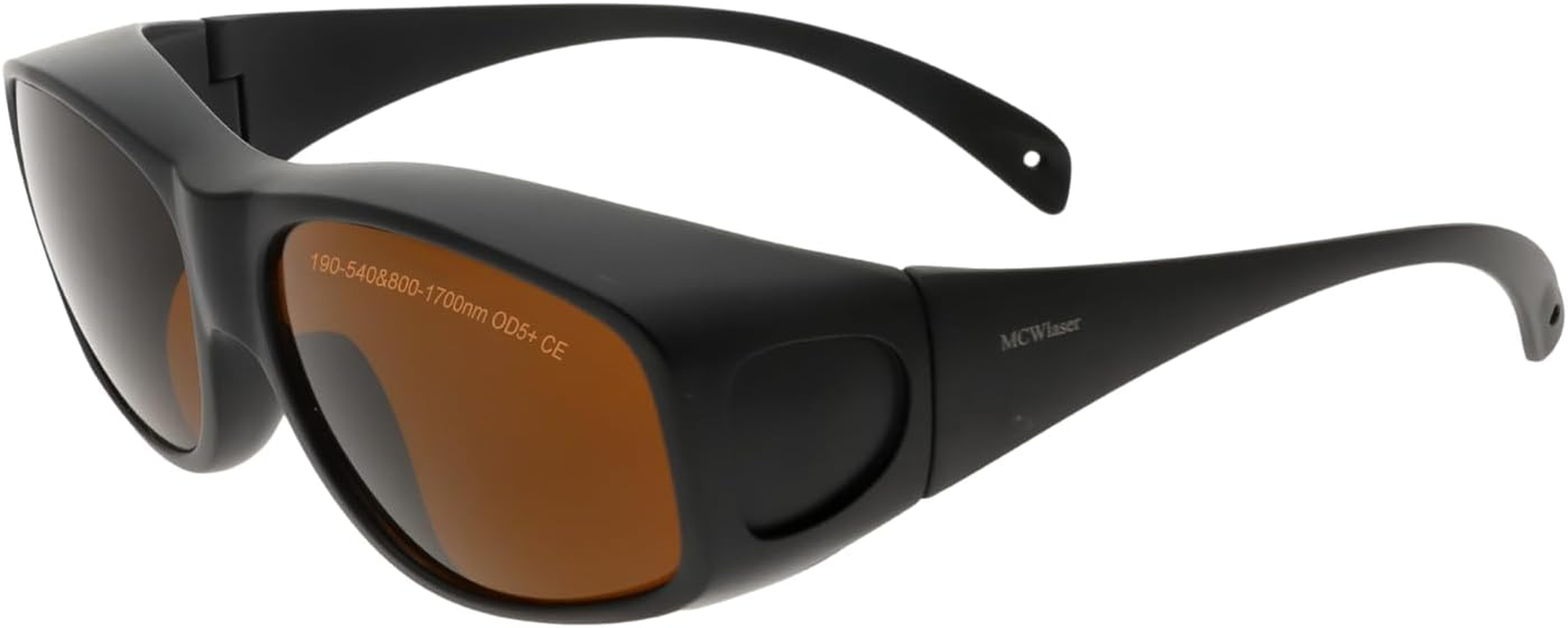 Mcwlaser Laser Safety Goggles Glasses OD5+ 190-540Nm & 800-1700Nm for Yag, Blue, Green Laser and UV Light Protection 445Nm, 450Nm,532Nm, 808Nm, 980Nm, 1064Nm, 1080Nm Absorption Type EP-1 Style 9