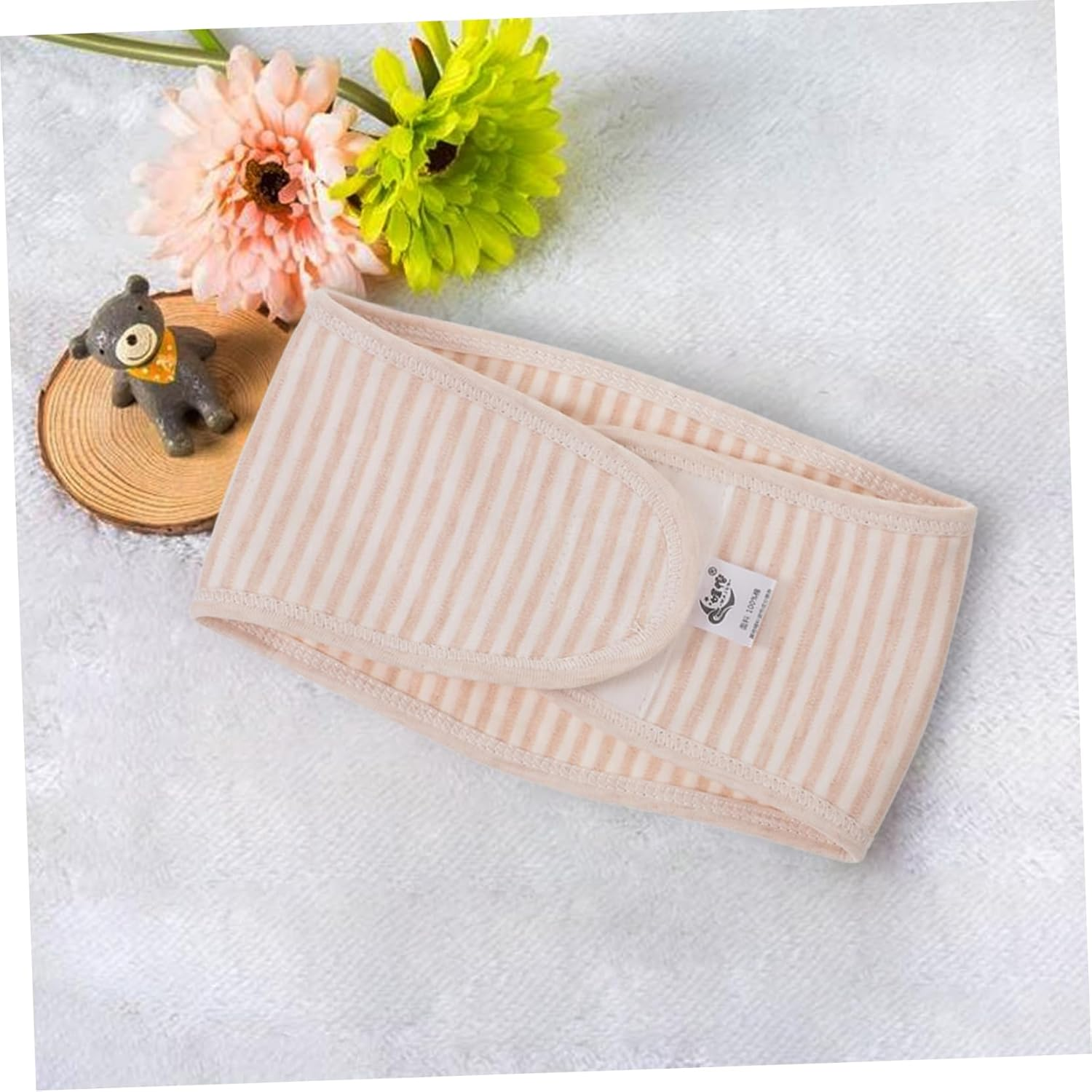 4Pcs Baby Belly Band Navel Belt for Newborns Beige Infant Umbilical Band Soft Breathable Wrap for Infant Care and Protection image number 6