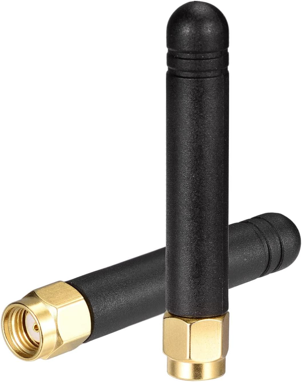 Bingfu Mini Dual Band Wifi 2.4Ghz 5Ghz MIMO RP-SMA Male Right Angle Antenna (2-Pack) for FPV, Bluetooth, USB Adapter, Computer, Pcie Card, Router, Wireless Backup Camera