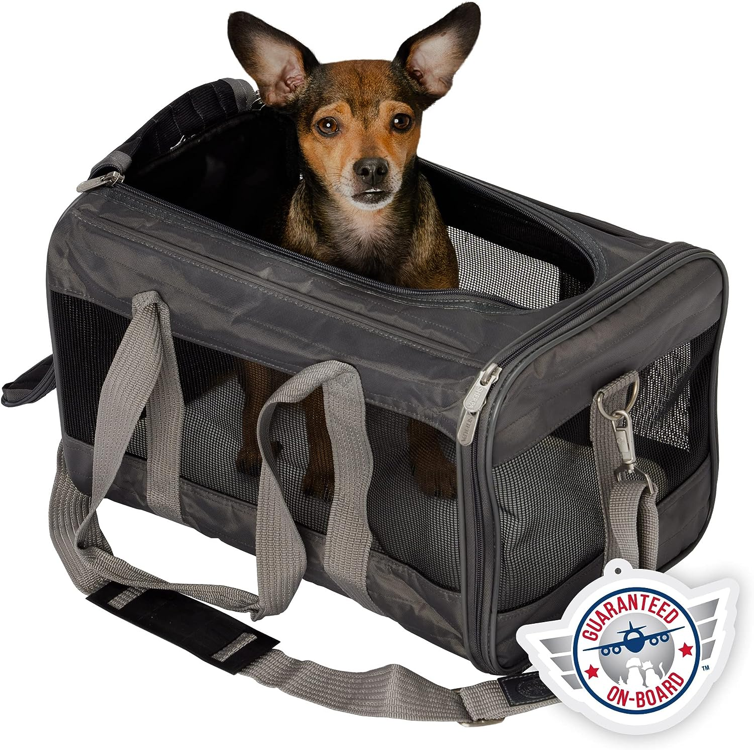 Sherpa Travel Original Deluxe Airline Approved Pet Carrier, Small, Charcoal