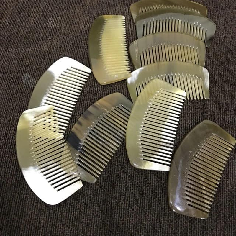 Anti-Static Handmade Grapefruit Segment Shaped Horn Comb Mini image number 1