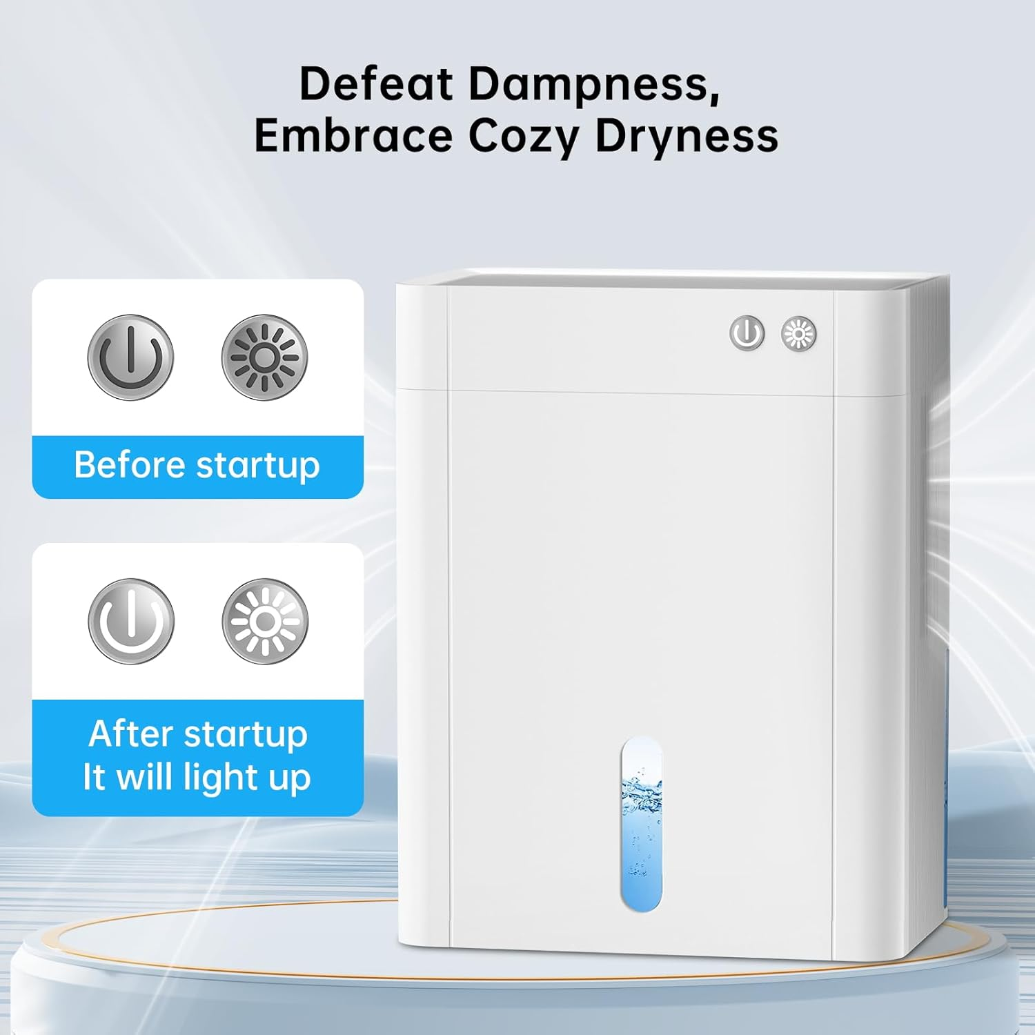 Dehumidifier for Bathroom, 4500Ml Water Tank, (1000 Sq.Ft) Quiet Dehumidifier for Home Basement Bedroom RV Closet with Auto Shut Off,Sleep Mode, 7 Colors LED Light (White) image number 4