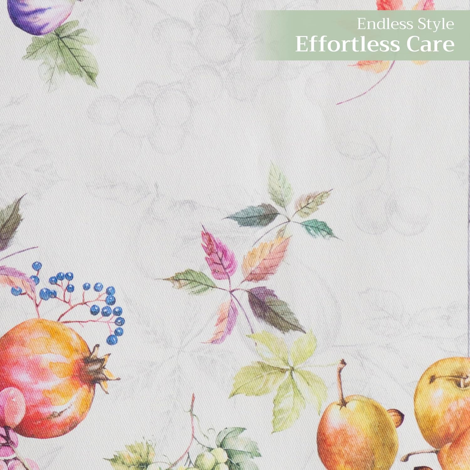 Maison D' Hermine Table Runner 100% Cotton Double Layer Table Runners 72 Inches Long for Thanksgiving Christmas Decorations Home Kitchen Dining Party Wedding (Fruit D'Hiver, 14.5" X 72") image number 3