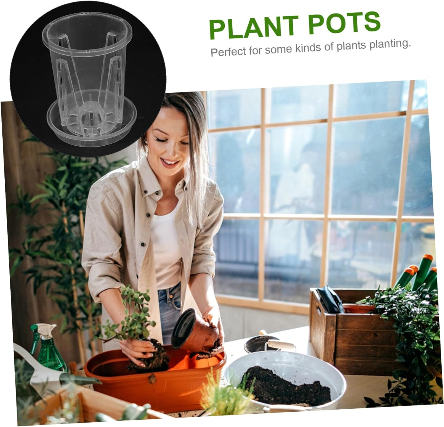 SUPVOX 5Sets Orchid Pots Saucers Breathable Slotted for Healthy Root Growth for Orchids and Flower Gardening image number 1