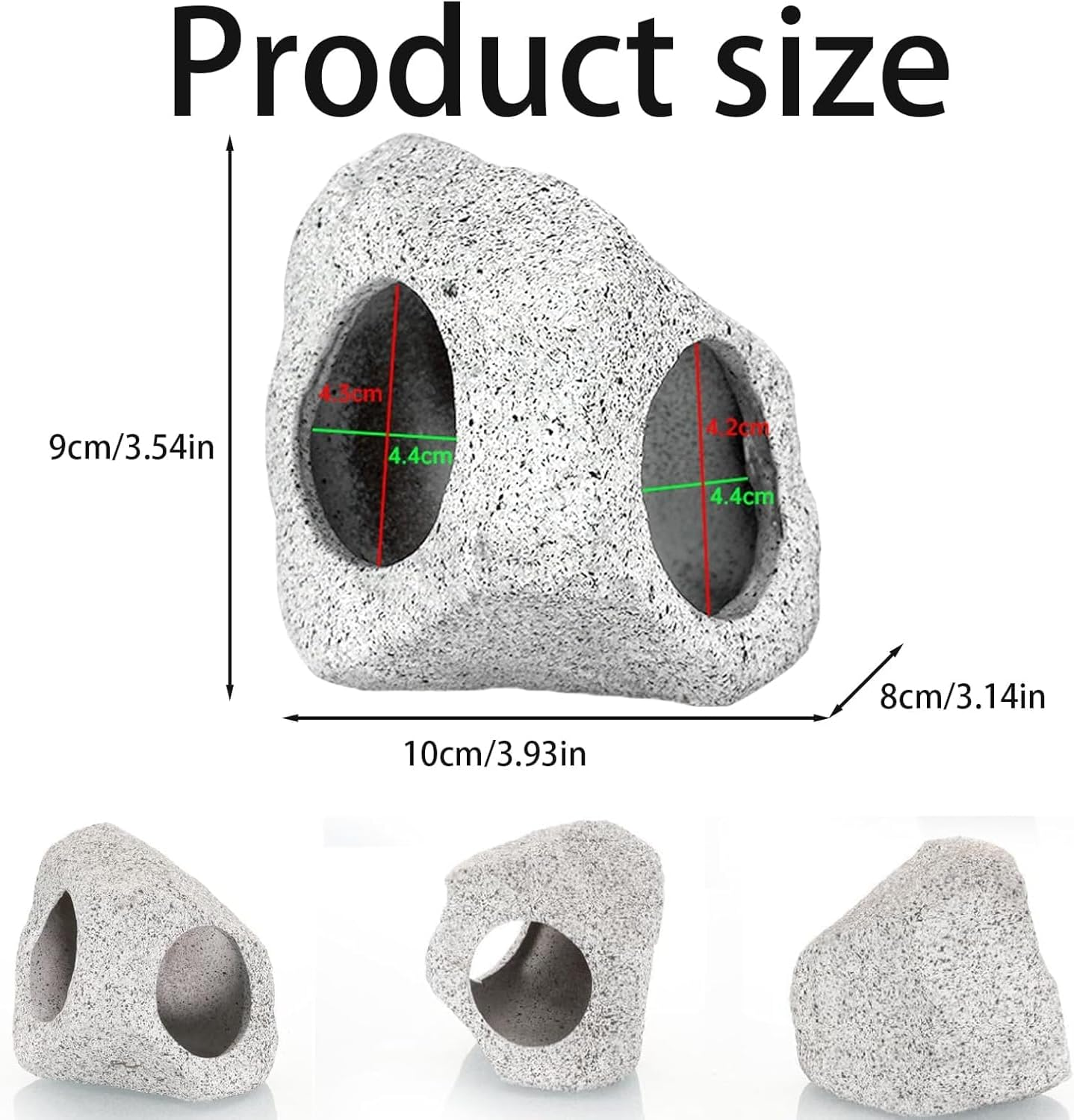 Qhflashbuy Aquarium Cave Rocks,Fish Tank Decoration Accessories Hideaway Rocks for Aquatic Pets to Breed Play and Rest,Decor Stone for Aquascape for Shrimp Cichlid Betta Fish image number 6