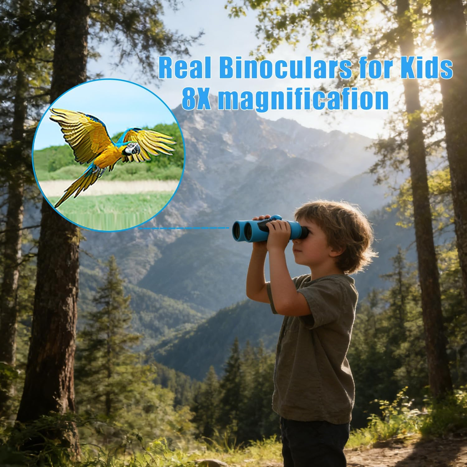 Binoculars for Kids, Durable Toy Binoculars for - Perfect Binoculars for Boys & Girls, Outdoor Exploration, Bird Watching & outside Play Hiking(Pink) image number 4
