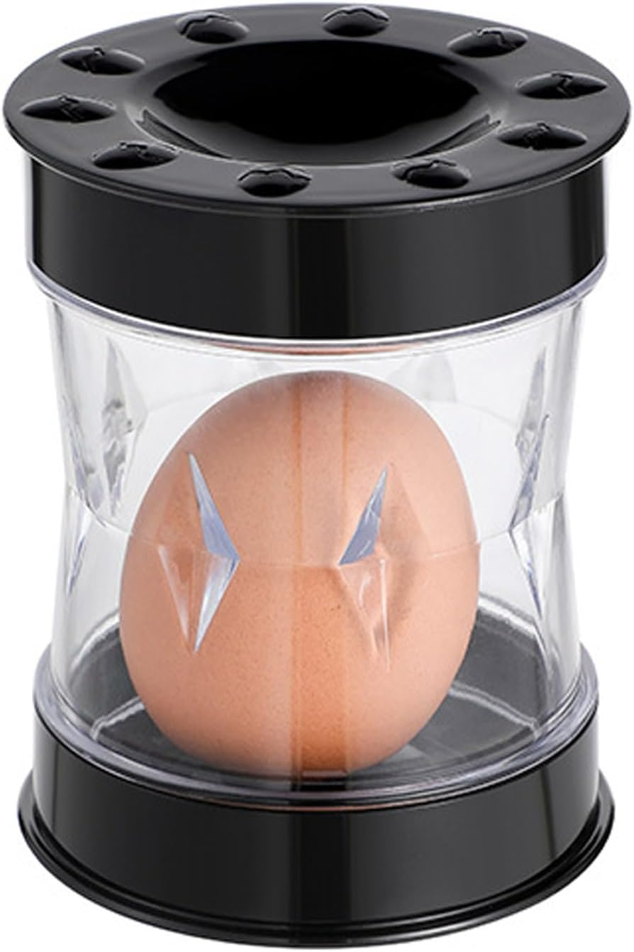 Egg Peeler for Hard Boiled Eggs, Egg Shell Remover Tool, Egg Shell Remover,Boiled Egg Peeler with Compact Design, Egg Opener and Cutter for Kitchen Use (Black image number 6