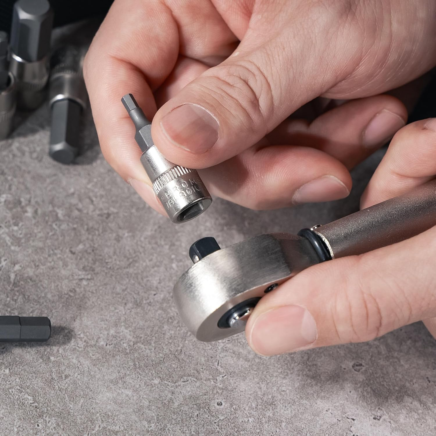 Venzo Bicycle Bike 1/4 Inch Driver - Torque Wrench Allen Key Tools Socket Set Kit 2-24Nm - Small Adjustable image number 1