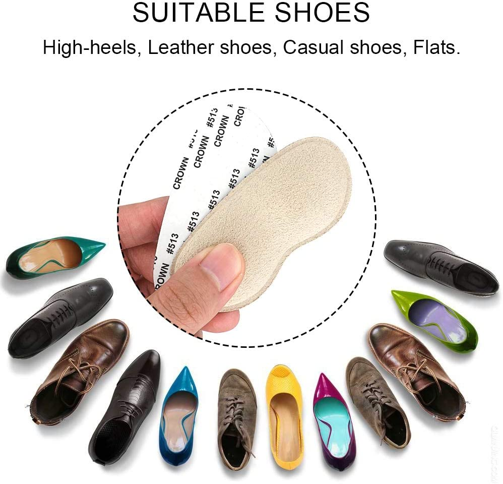 Dr. Foot'S Heel Grips for Men and Women, Self-Adhesive Heel Cushion Inserts Prevent Heel Slipping, Rubbing, Blisters, Foot Pain, and Improve Shoe Fit (Beige)