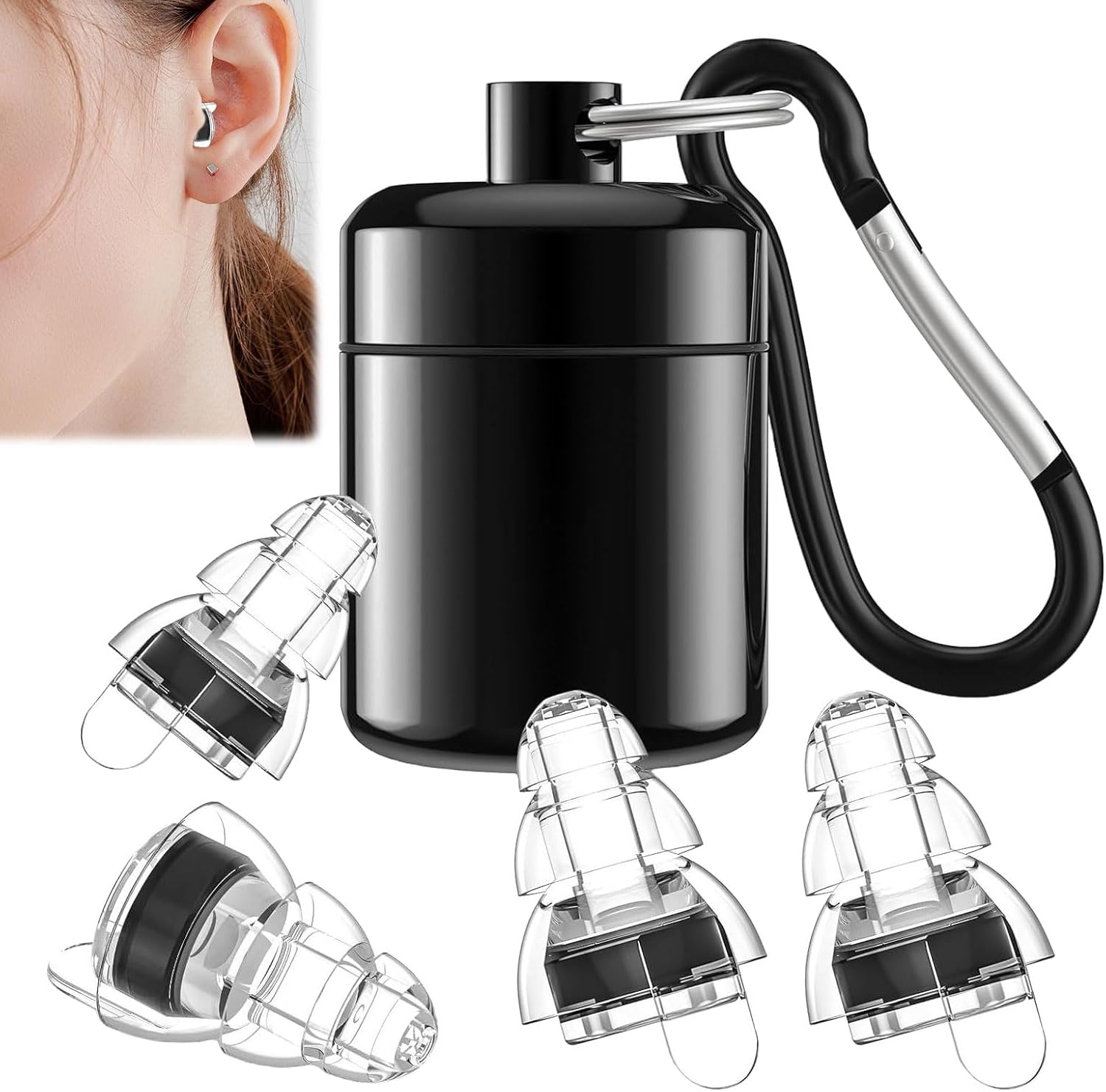 Concert Earplugs, Ear Plugs Concert, 4Pcs Ear Plug, High Fidelity Concert Earplugs, 24Db Advanced Filter Technology Ear Protection for Music Festivals, Dj'S, Nightclub, Drummers.