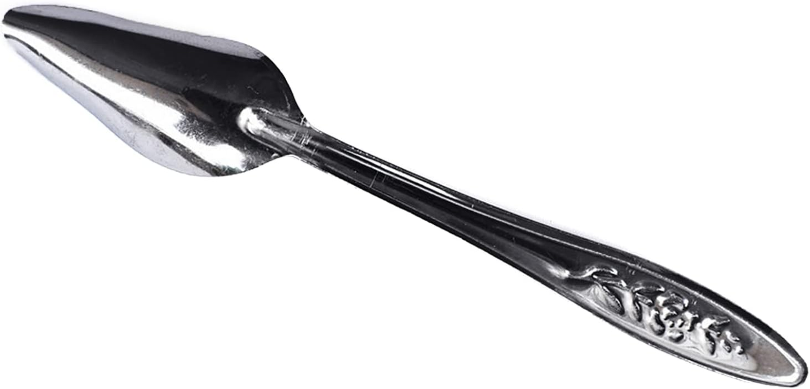 ROYJJ Metal Parrot Feeding Spoon Stainless Steel Milk Water Hand Feeder Spoon Peony Cockatiel Small Bird Parrot Feeding Spoon Chick Stainless Steel Spoon image number 2