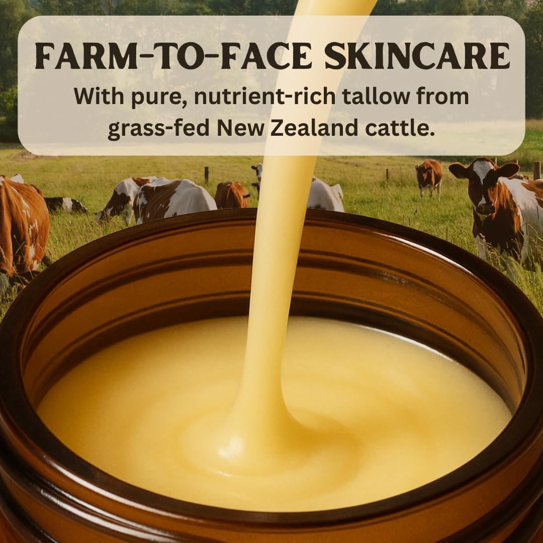 Ancient Glow Miracle Balm &ndash; Grass-Fed Tallow Balm with Honey Facial Moisturiser | 100% Natural Skincare | Deep Hydration for Dry, Sensitive, and Irritated Skin (Unscented 60G) image number 1
