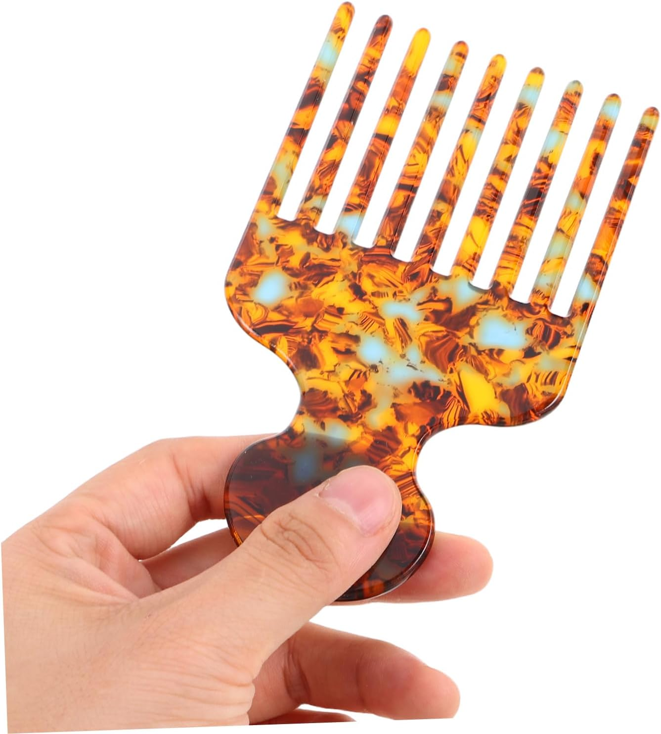 WEKADRIN 2Pcs Vibrant Acetate Hair Stylist Comb with Fine Teeth for Precision Styling Detangling and Sectioning Braids Wigs Curly American African Hair Lightweight Portable Design image number 5