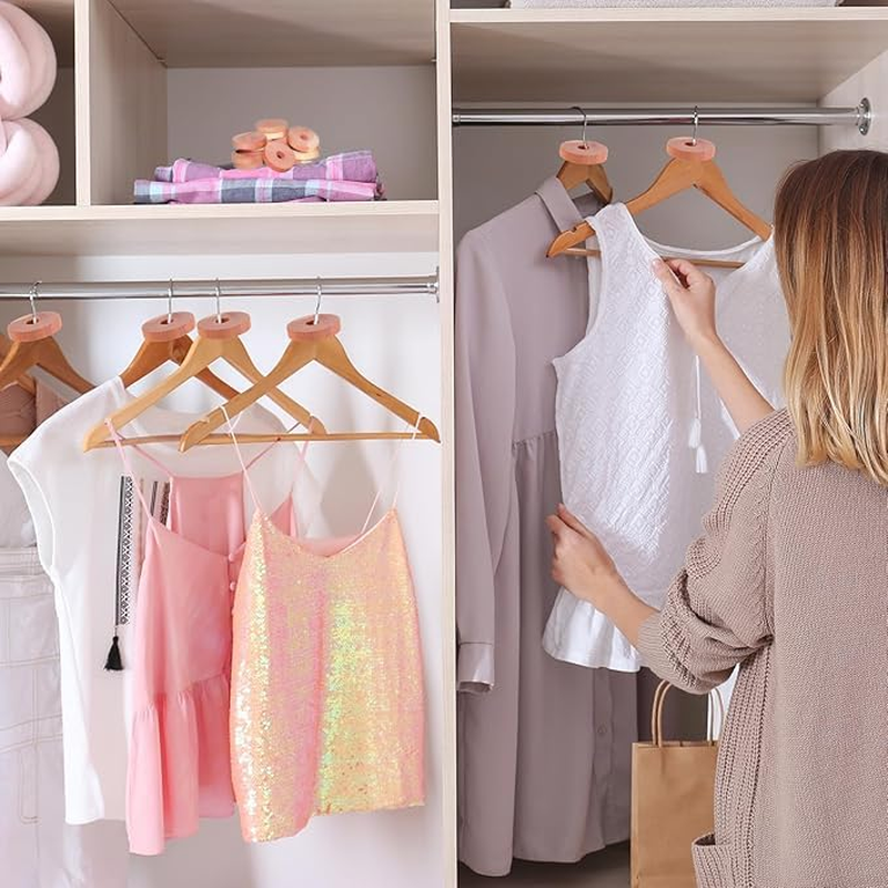 WEZCHUGHAOL Natural Cedar Rings Clothes Storage - 12 Pack Moth Repellent Rings with Fresh Wood Scent, Hanger Hook Design for Closet Organizer, Safe & Long-Lasting Protection for Wardrobe(Round) image number 4