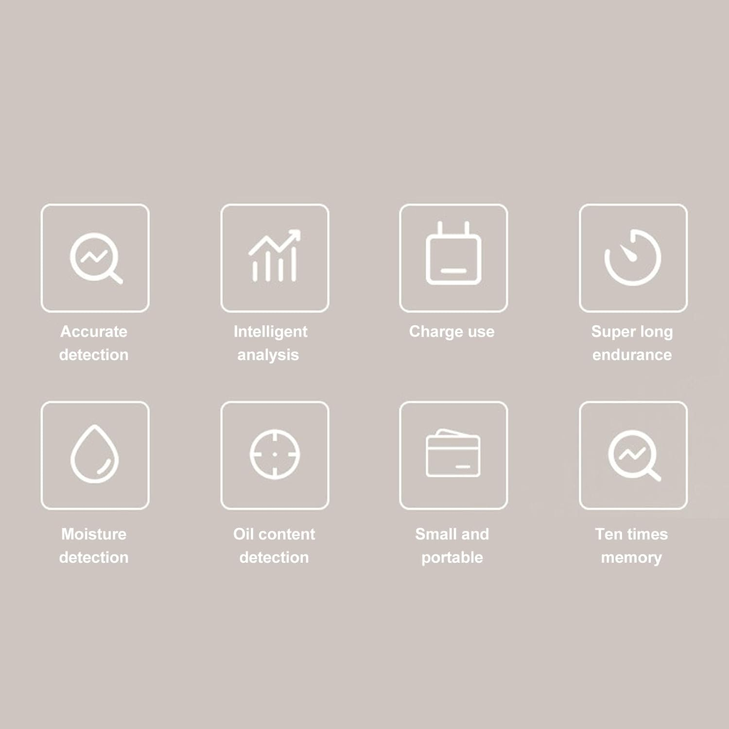 Skin Analyzer Moisture Tester, Portable Handhold Facial Moisture Meter, Skin Care Water Oil Tester Detector, USB Digital Moisture Sensor for Beauty Salon Spa Home Traveling image number 3