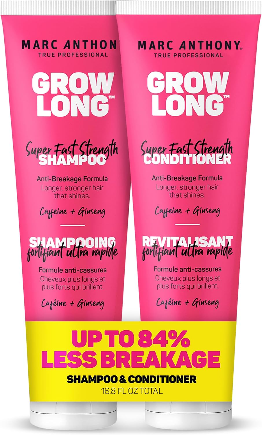 (Shampoo + Conditioner) - Marc Anthony Grow Long Biotin Shampoo and Conditioner Gift Set, Vitamin E and Caffeine, Sulphate Free, Colour Safe Curly Hair & Dorm Room Essential for Women, Basic, 497Ml image number 5