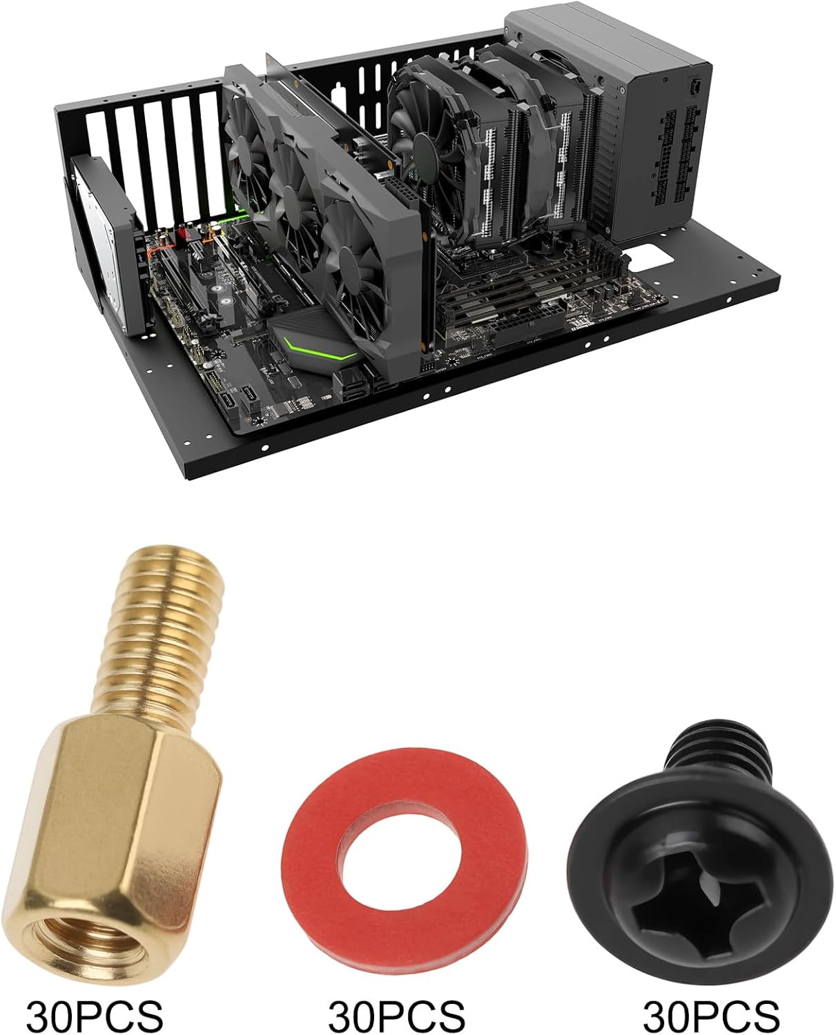 LT Easiyl 30Pcs Case Motherboard Screw Kit M3 PC Motherboard Riser for Desktop Computer image number 4