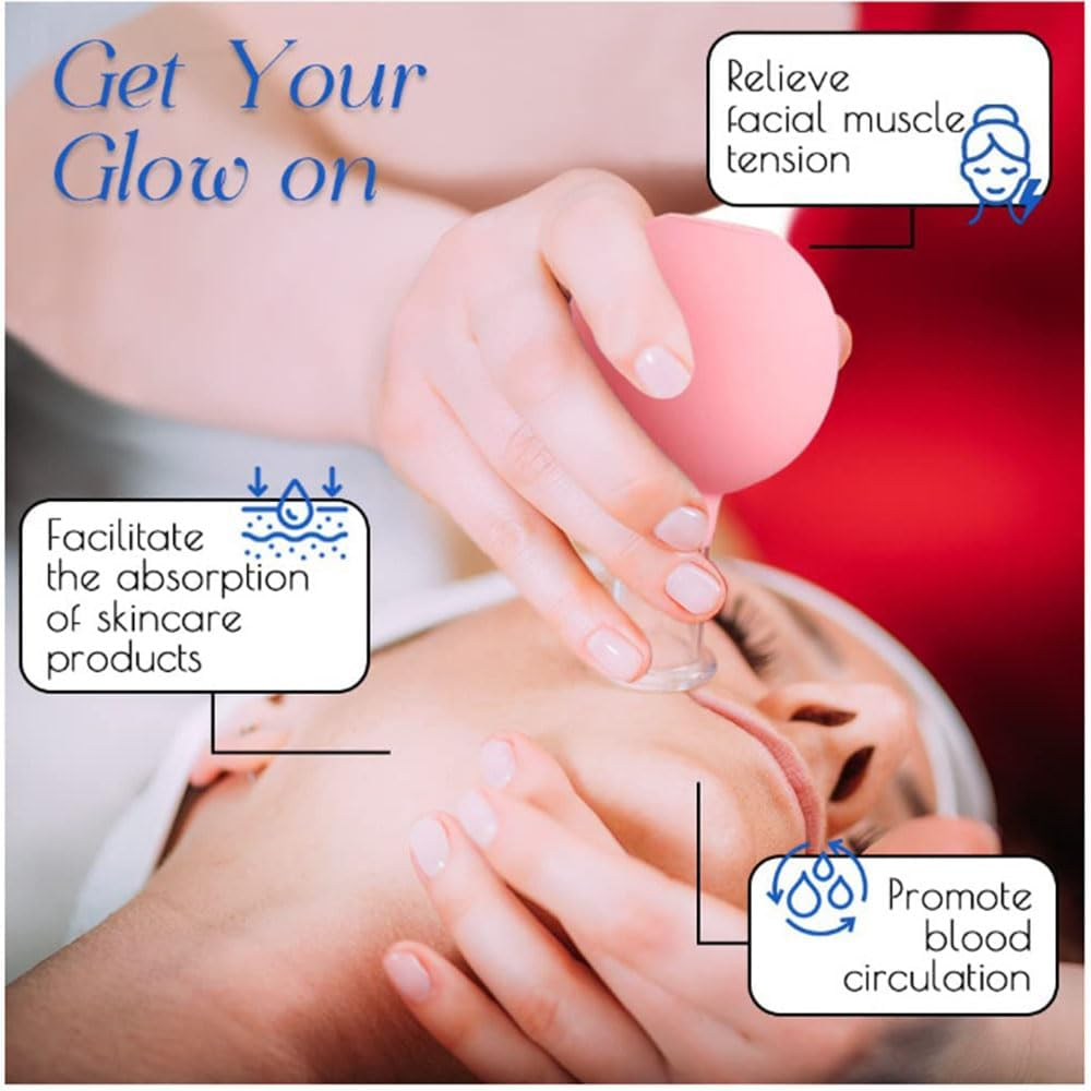 Facial Cupping Set anti Aging Vacuum Suction Cupping Cups 4Pcs Face Cupping Therapy Sets for Wrinkles Facial Cupping Gua Sha Facial Massage Cupping Tool for Face, Neck and Whole Body image number 3