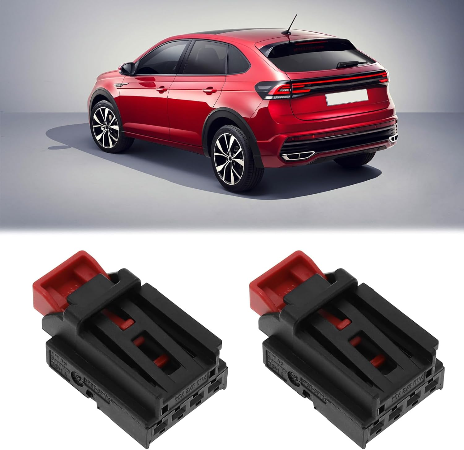 Ecsing 2Pcs Rear Tail Light Connector with Terminal 7N0972704 Compatible with VW Compatible with Audi Compatible with Seat Tail Light Lamp Plug Connector image number 5