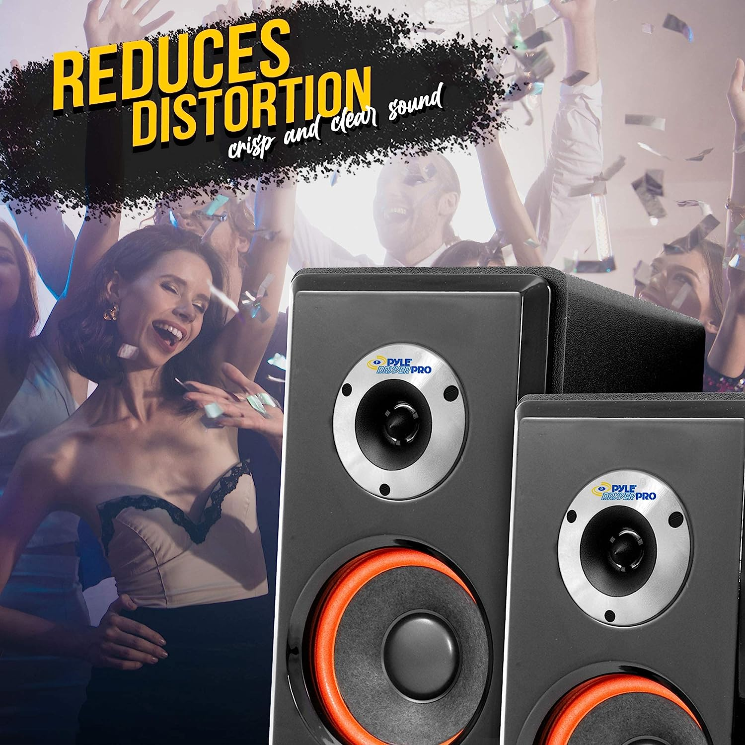 Pyle 3.75'' Titanium Horn Tweeter (Pair) - Aluminum Bullet Diamond Chrome Cutting Finish W/ 300 Watt Peak 20 Oz Magnet Structure 2Khz - 25Khz Frequency Response 4 Ohm & 1" Kapton Voice Coil image number 4