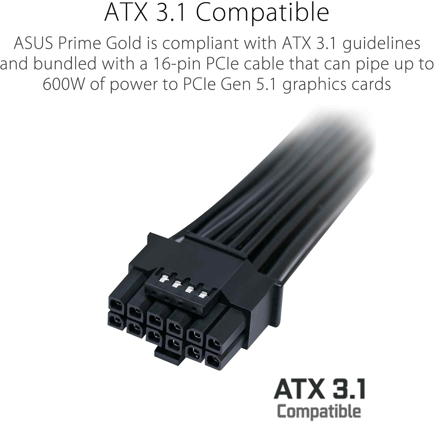 8 Year Warranty MODLE Power Supply to FIT ASUS Prime AP-750G 80+ Gold 750W Pcie 5.0 and ATX 3.0 image number 6