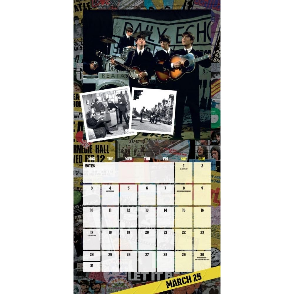 Official the Beatles Square Calendar 2025 image number 2