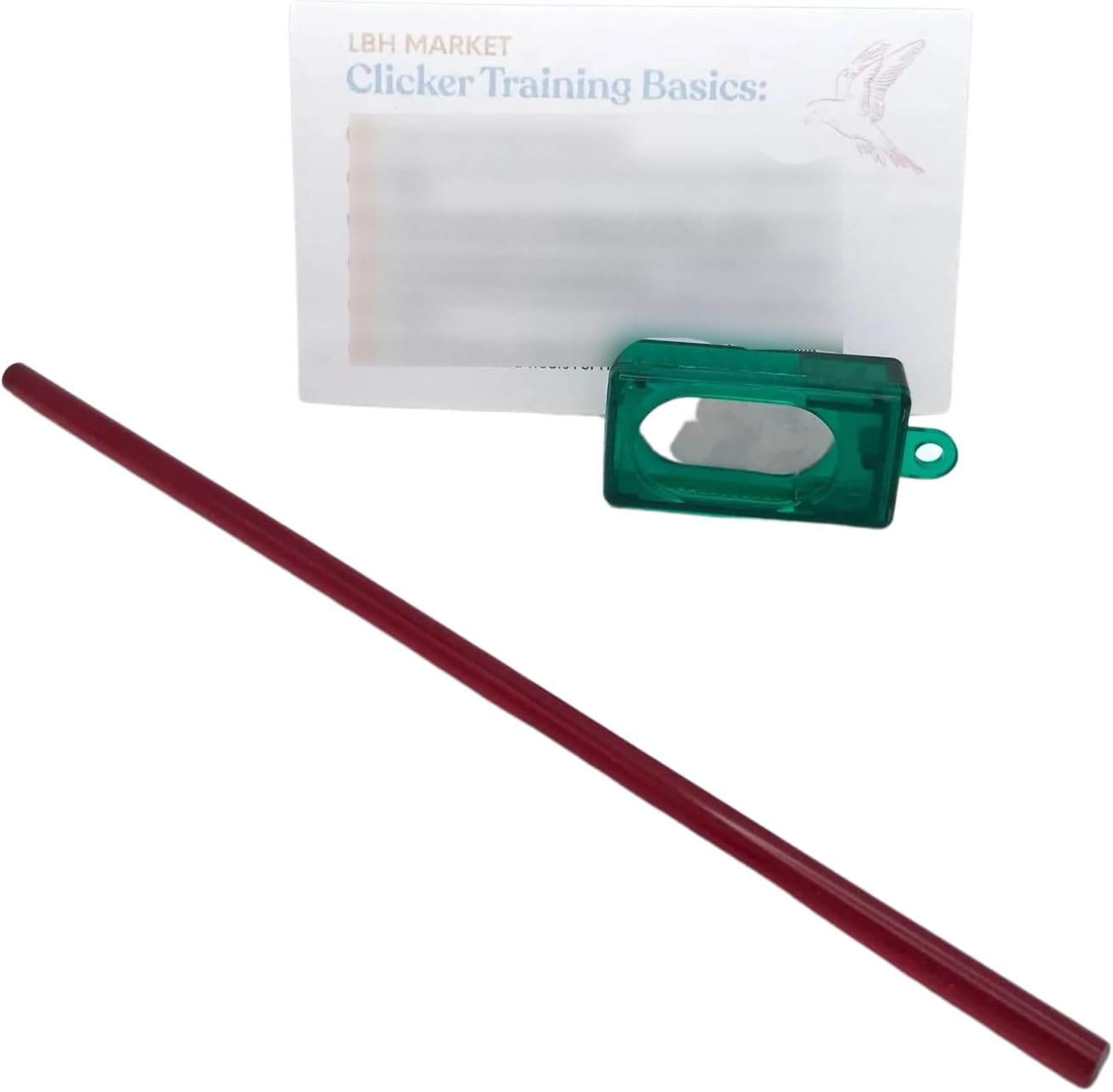 LBH Market Bird Clicker Training Kit with Target Stick, Red or Yellow, Professional Training Set for All Bird Breeds image number 2