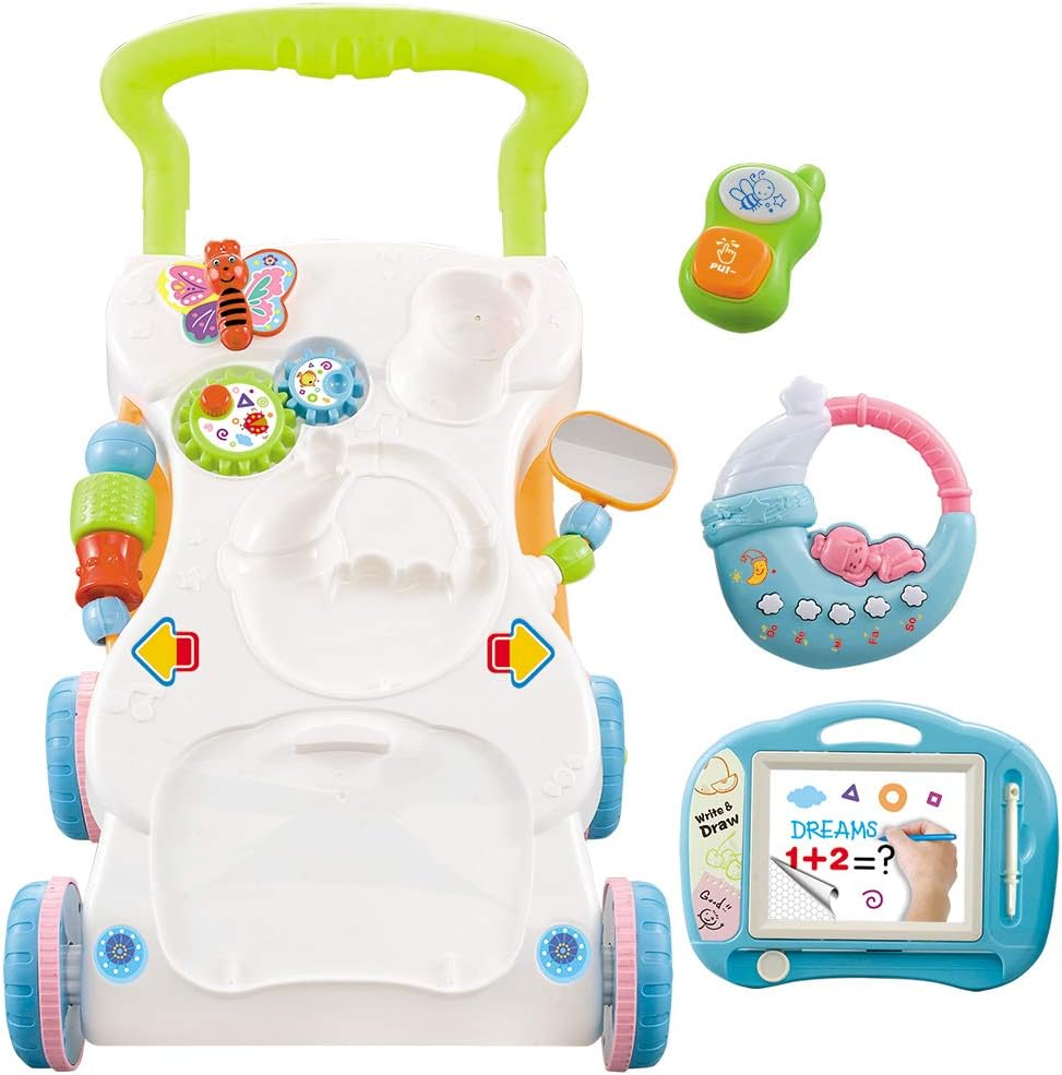 Yasao Multifunctional Toddler Trolley Sit-To-Stand ABS Musical Walker with Adjustable Height image number 3