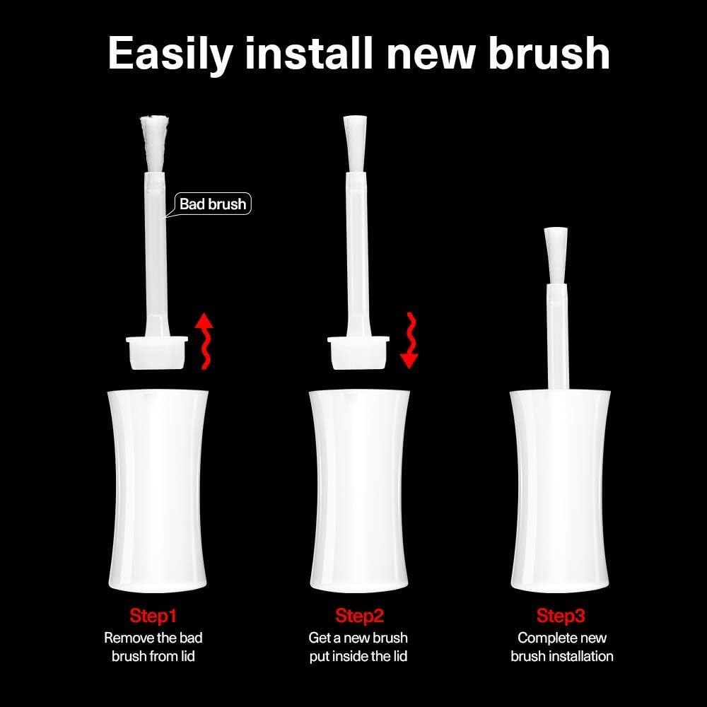 AZUREBEAUTY Dip Powder Liquid Brush 10Pcs/Set - Nylon/Synthetic Fibers - Perfect for AZUREBEAUTY Dip Powder Kit - Plastic Handle image number 4