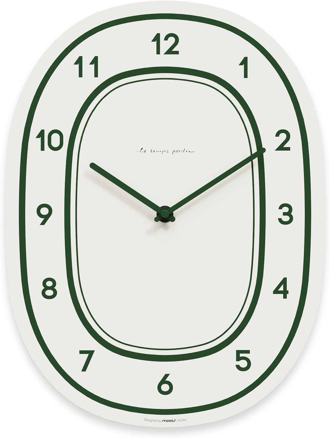 Mooas Flatwood Big Wall Clock, 13" Wood Non-Ticking Sweep Movement Decorative Battery Operated Wall Clock for Home Living Room Kitchen Bedroom Office School Hotel image number 2