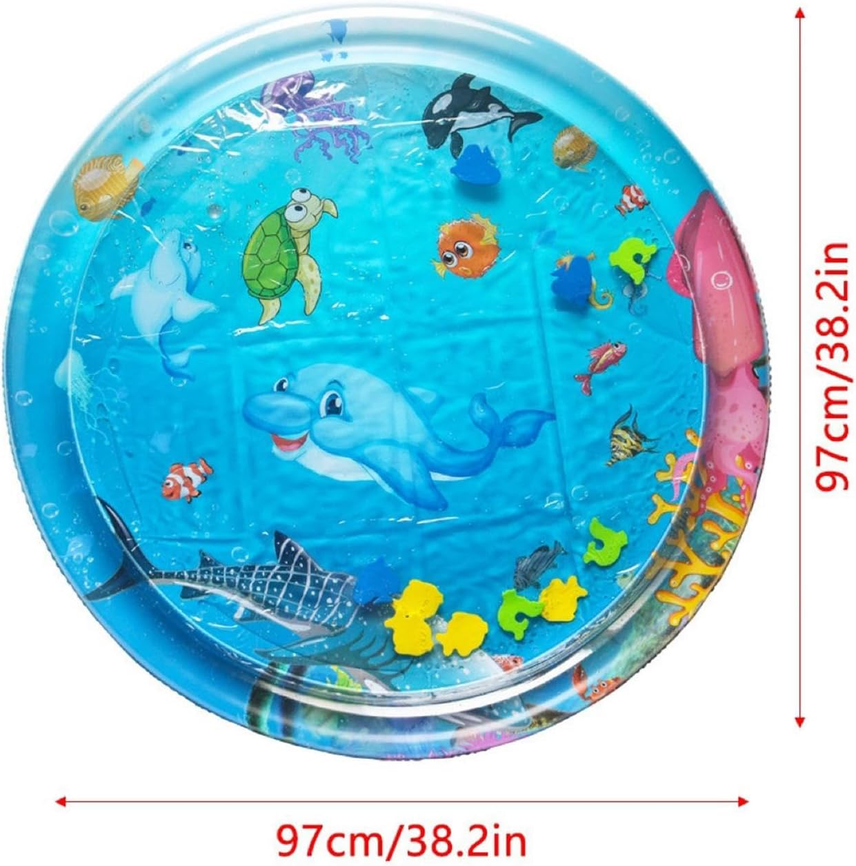 Cat Sensory Water Playmat - Multipurpose Cartoon Water Mat,Dogs Cats Portable Mat, Cute Interactive Toys for Puppies, Kittens image number 4