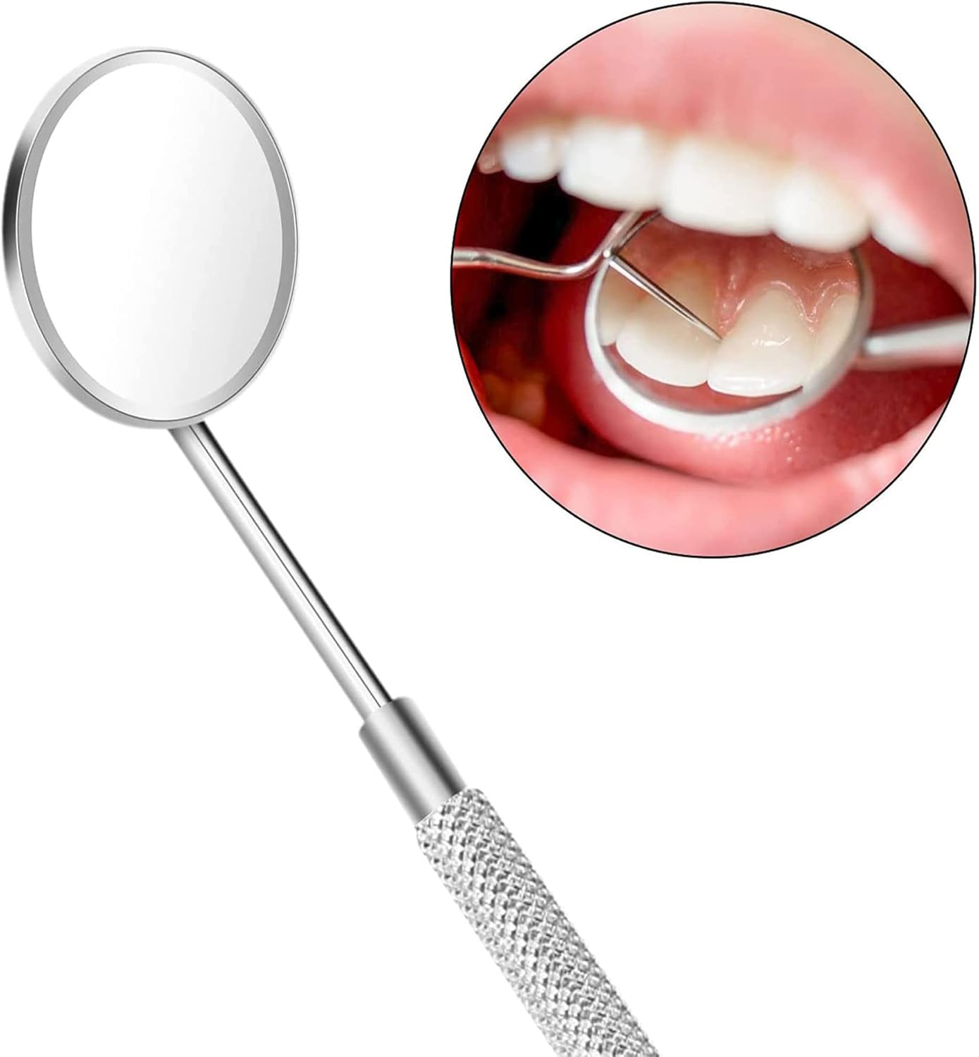 YSCARE Dental Tooth Dental Mirror for Mouth - Dentist Mirror Tool with Stainless Steel Handle - Oral Teeth Inspection Mirror - Dental Instruments image number 5