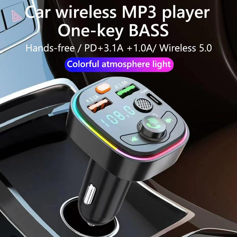 Tootoo Car FM Transmitter Bluetooth Wireless Handsfree Kit MP3 Player Adapter Charger image number 6