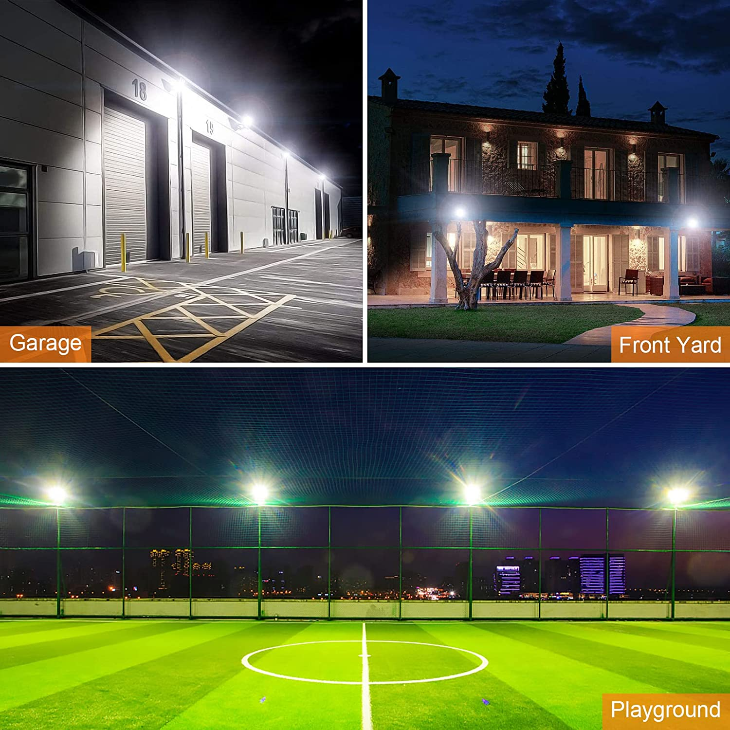 100W LED Flood Light Outdoor, Indmird 10000LM LED Floodlights 6500K Daylight White Security Lights IP66 Waterproof Led Spot Light Led Work Light for Yard,Garage,Garden,Parking Lot, Park,Playground image number 5